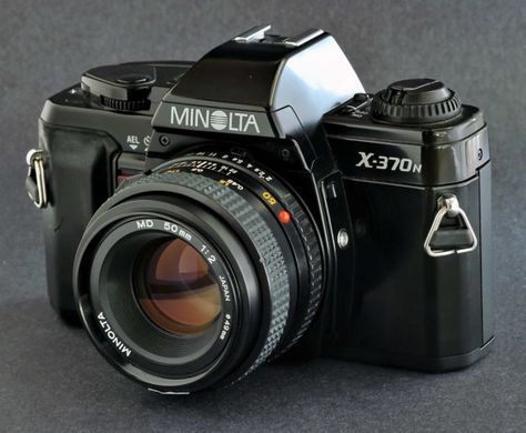 Minolta X370n - my second camera Classic Camera, Film Cameras, Dark Wallpaper, Binoculars, Camera Bag, Cameras, 1960s, Film