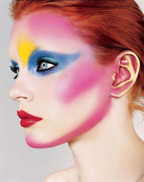 Stunningly striking beauty | Jessica Stam by Richard Burbridge FOLLOW : www.wondermakeupartist.wordpress.com/ Makeup 80s, Editorial Make-up, Colour Craft, Richard Burbridge, Fashion Editorial Makeup, Fantasy Make-up, 80s Stuff, Makeup Photoshoot, 80s Makeup