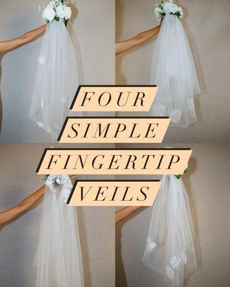 Four simple fingertip veils👰🏼‍♀️🪡 Fingertip veils are versatile and pair beautifully with both fitted and fuller dress styles, offering a romantic, graceful look without trailing on the ground. #Liam #fingertip #pearlveil #beadedveil #laceveil #wedding #weddings #bride #brides #wedding #bridal #weddingveil #bridalveil #veil #veils #bridalveils #weddingveils #bridalaccessories #bridalinspiration Fingertip Veil, Pearl Veil, Lace Veils, Full Dress, Boutique Design, Wedding Veils, Wedding Veil, Bridal Inspiration, Bridal Veil