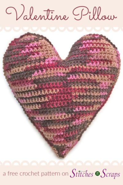 Crochet Heart Pattern Free, Crochet Heart Pillow Pattern, Heart Pillow Pattern, Crochet Heart Pillow, Valentine Pillow, Pink Pillow Cases, Simple Valentines, Heart Shaped Valentines, Valentines Pillows