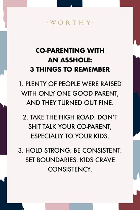 Is your an ex an Asshole?   Don't' answer that!  We like to keep it positive here at Worthy.  But If co-parenting with your ex very difficult then, Family Law Attorney  Laura Wasser of It's Over Easy is here to help us navigate it.   From when to seek out a judge and the 3 things you should keep in mind when co-parenting, read more,. Co Parenting Quotes, Old Man Quotes, Narc Quotes, Coparenting Quotes, Lawyers Day, Divorce Tips, Co-parenting, Lawyer Jokes, Toxic Parents