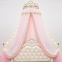 Crown Bed Canopy, Girls Princess Bedroom, Girls Princess Room, Princess Canopy Bed, Princess Canopy, Bed Crown Canopy, Girl Bed, Romantic Princess, Bed Crown