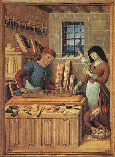 Prologue Pronunciation Jean Bourdichon, Medieval Crafts, Medieval Furniture, Medieval Paintings, Medieval Woman, Art Library, Late Middle Ages, Medieval Life, Book Of Hours