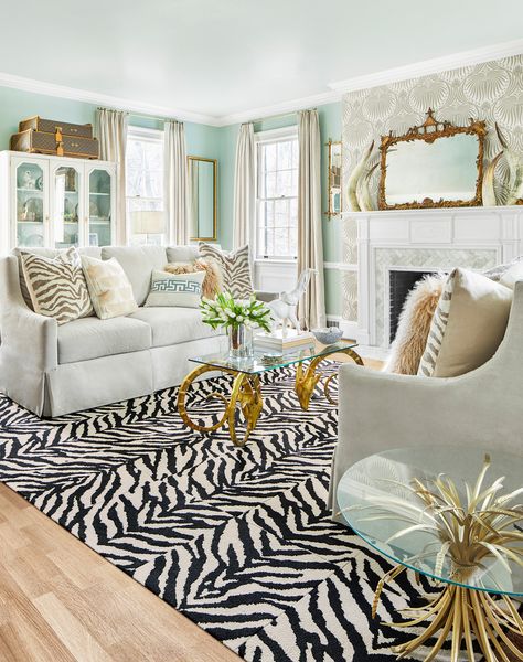 Zebra Rug Living Room, Zebra Living Room, Zebra Decor, Zebra Rug, Zebra Crossing, Inviting Home, Home Design Ideas, Patterned Carpet, Carpet Tiles