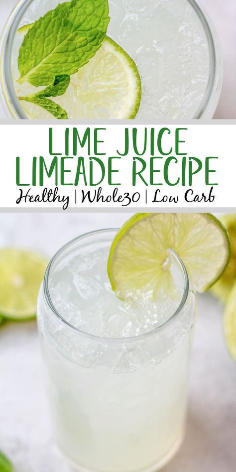 Lime Recipes Healthy, Lime Juice Recipes, Limeade Drinks, Limeade Recipe, Lime Lemonade, Frozen Limeade, Lime Drinks, Lime Desserts, Key Lime Juice