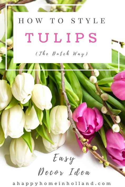 Cut Tulips In Vase, Flower Care Tips, Plant Arrangements, Modern Arrangements, Tulips Arrangement, Tulips In Vase, Arrangement Ideas, Easy Flower, Flower Care