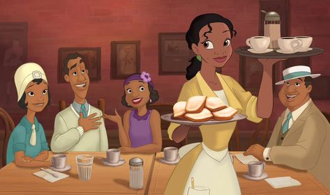 Tiana’s New Orleans Beignets Recipe from The Princess and The Frog – FOOD is Four Letter Word Disney Viejo, Tiana Disney, Tiana And Naveen, Nova Orleans, Princesa Tiana, Disneyland Rides, Disney Princess Tiana, Tema Disney, Animation Disney