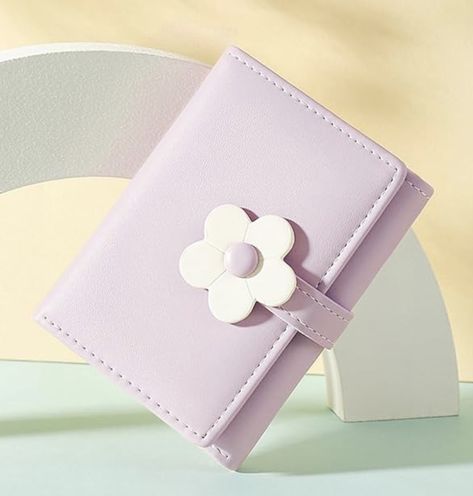 Small Wallet for Girls Women Tri-folded Wallet Cash Pocket flowers Print Card Holder Coin Purse with ID Window elegant youthful and cute Pocket Flowers, Purple Wallet, Wallets For Girls, Cute Wallet, Journal Books, Cute Wallets, Birthday Planning, School Tips, Fancy Bags