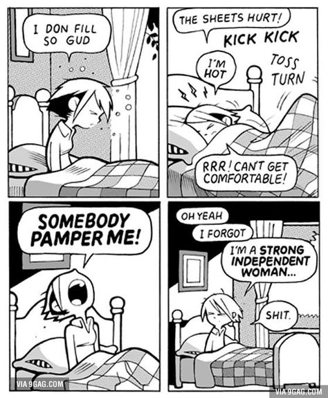 this is totally me sometimes! hahaha Women Problems, Sick Humor, Strong Independent, Grammar School, Im Sick, Feeling Sick, Independent Women, I Feel Good, Comic Strip