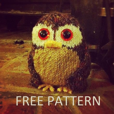 <b></b> Owl Knitting, Owl Knitting Pattern, Diy Tricot, Knitted Owl, Knitted Toys Free Patterns, Animal Knitting Patterns, Knitting Patterns Toys, Owl Crafts, Owl Patterns