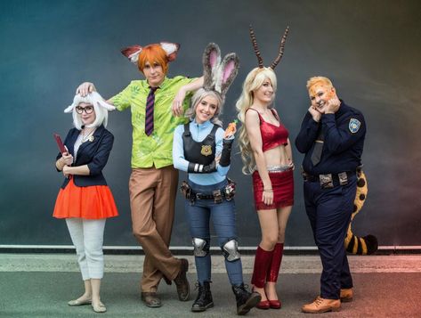 Zootopia Cosplay by LadyliliCosplay on DeviantArt Zootopia Halloween Costumes Family, Zootopia Costume Family, Zootopia Couple Costume, Cosplay Group Ideas, Zootopia Halloween, Disney Group Costumes, Zootopia Costume, Zootopia Cosplay, Disney Dress Up