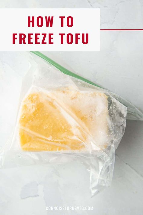 Did you know that freezing tofu gives it a whole new texture and enhances it's ability to absorb flavor? It does! Read through this guide to learn just when, why and how to freeze tofu. Freezing Tofu, Freeze Tofu, Protein Entrees, Tofu Chili, Burger Bread, Tofu Tacos, How To Press Tofu, Tofu Stir Fry, Silken Tofu