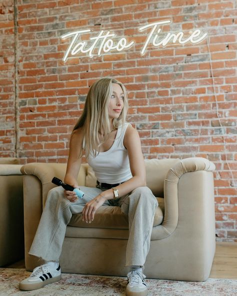 visit @emmas.tattoos for ur next tattoo 🤩 the cutest little shop!!! Had so much fun with this branding session! Tattoo Artist Branding, Tattoo Artist Branding Photoshoot, Tattoo Shop Photoshoot, Tattoo Branding Photoshoot, Female Tattoo Artist Aesthetic, Tattoo Artist Photoshoot, Tattoo Studio Aesthetic, Tattoo Shop Aesthetic, Tattoo Photoshoot Ideas