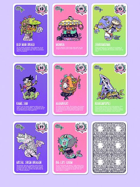 Make A Monster, Trading Card Ideas, Tarot App, Marine World, 21 Cards, Game Card Design, Board Game Design, Human Centered Design, Rick Y Morty