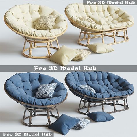 Download Armchair Papasan 3D Model. on Behance Smart Tiles, Papasan Chair, Armchair Furniture, Couch Furniture, Room Ideas Bedroom, Home Room Design, Design Case, Scandinavian Style, House Rooms