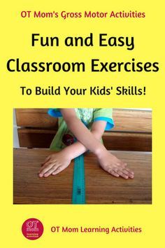 Gross Motor Activities For Kids, Brain Gym Exercises, Early Education Classroom, Brain Gym For Kids, Educational Therapy, Coordination Activities, Occupational Therapy Kids, Occupational Therapy Activities, Pediatric Occupational Therapy