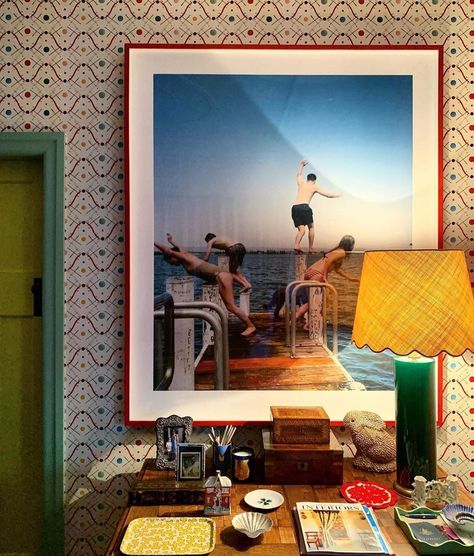 Louise Roe Home on Instagram: “I love the red frame, and would never have thought to do that. We brought a lot of art back from LA that just didn’t seem to work in the…” Anna Spiro, Red Frame, Interior Inspo, My New Room, 인테리어 디자인, My Dream Home, Design Inspo, Interior Inspiration, Home Deco