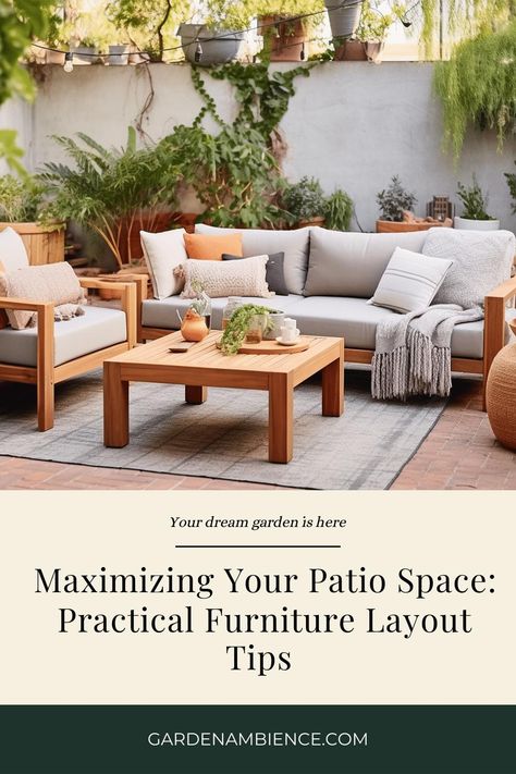 Get practical advice on arranging furniture on your patio to create a functional and welcoming space. Small Outdoor Area, Arranging Furniture, Patio Furniture Layout, Practical Furniture, Compact Furniture, Patio Layout, Backyard Furniture, Best Furniture, Outdoor Curtains