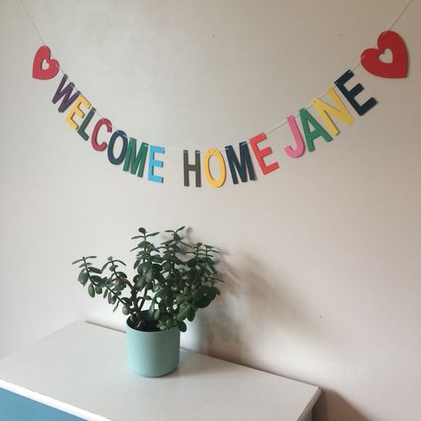 I'm offering a discount! Simple Welcome Decoration, Welcome Home Husband Ideas, Diy Welcome Home Banner, Welcome Back Decorations Home, Diy Welcome Home Signs, Welcome Home Decorations Ideas, Welcome Home Decorations Ideas Party, Welcome Banner Ideas, Welcome Back Home Surprise Ideas