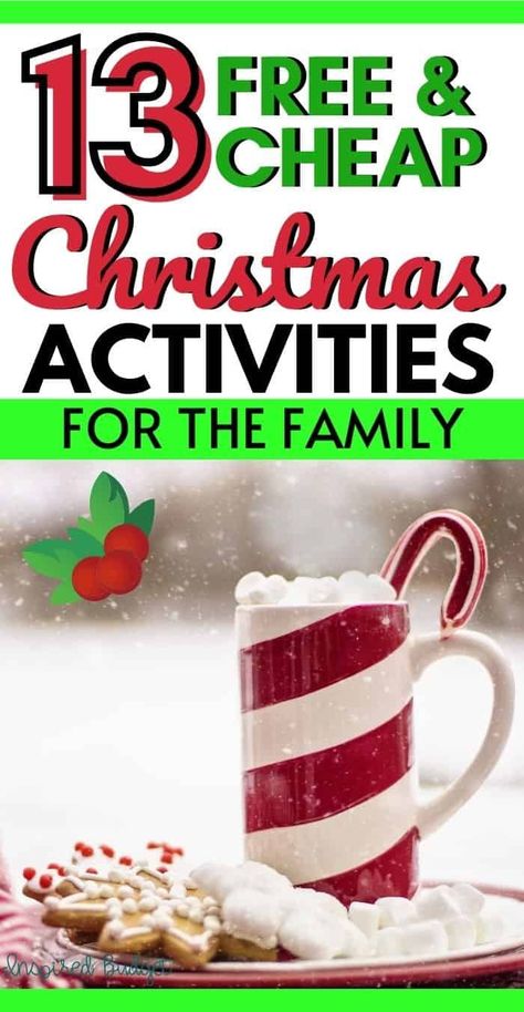 Do you want to do some budget friendly activities with your family over Christmas break? Here are 13 free and cheap ideas that won't break the bank. #cheapactivitieswithkids #freeactivitieswithkids #christmasactivitieswithkids #christmasfamilyactivities #budgetfriendlyactivities Cheap Christmas Activities, Cheap Christmas Treats, Family Christmas Activities, Budget Friendly Christmas Gifts, Frugal Meal Planning, Dollar Store Christmas Decor, Free Budget Printables, Budget Christmas, Christmas Activities For Families