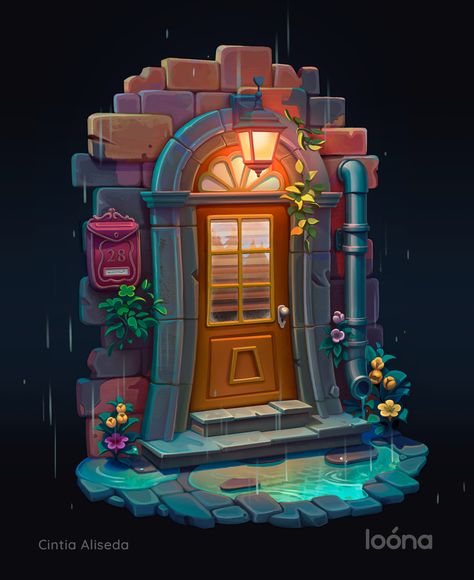 ArtStation - Лужа Store Concept Art, 3d Island, Stylized 3d, Toy Playsets, Perspective Drawing Architecture, 3d Scene, Props Concept, Cartoon House, Isometric Art