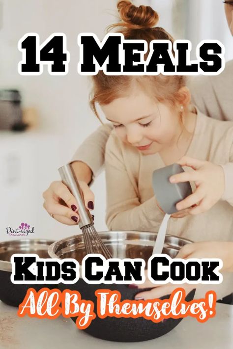 Meals Kids Can Make, Recipes Kids Can Make, Fun Meals, Kids Cooking Recipes, Simple Meals, Cooking Classes For Kids, Easy Meals For Kids, Simple Kitchen, Cooking Skills