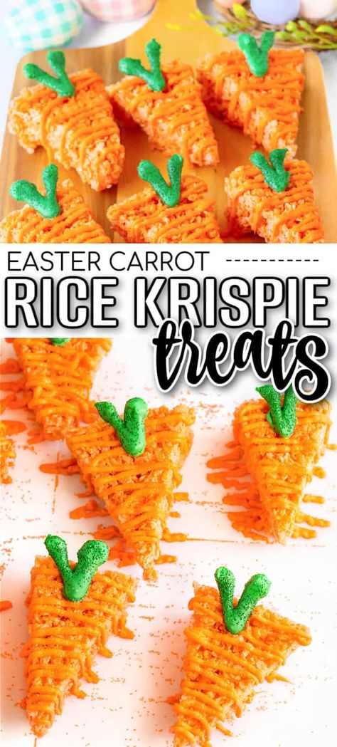 The Blogette, Easter Cheesecakes, Easter Rice Krispies, Easter Potluck, Easter Meals, Carrot Rice, Easter Rice Krispie Treats, Easter Cheesecake, Easy Easter Treats