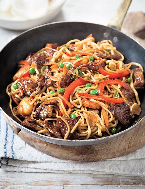 The Hairy Bikers' meat feast: Pork chow mein  | Daily Mail Online Hairy Bikers Recipes, Pork Chow Mein, Chinese Food Recipes, Chow Mein Recipe, Meat Dish, Chow Mein, Chinese Dishes, British Food, Pork Dishes