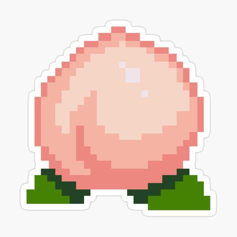 Peach Pixel Art, Pixel Peach, Art Guide, Alpha Pattern, Alpha Patterns, New Theme, Peaches, Animal Crossing, Pixel Art