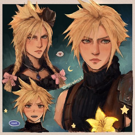 ⋆*✩⑅*Gabby🐀⋆*✩⑅* on X: "Cloud is so pretty 😍 #FF7 #CloudStrife https://t.co/kotaGKGX4R" / X Cloud Fanart Ff7, Cloti Fanart, Zack Fair X Cloud Strife, Cloud Ff7 Fan Art, Cloud Final Fantasy Art, Ff Cloud, Cloud Strife Gif, Cloud Strife Pfp, Cloti Ff7