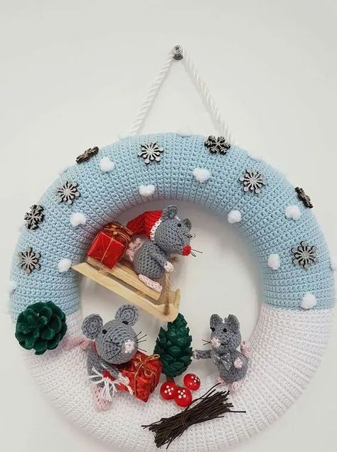 Knitted christmas decorations