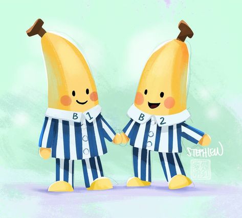 Steph Lew on Instagram: “Bananas in pajamas are coming down the stairs 🎶🎶 #stephlew #bananasinpajamas #cute #illustration #artoftheday #dailydoodle” Bananas In Pajamas, Banana In Pyjamas, Cartoon Tv, Creature Art, Cute Food, Cute Illustration, Bananas, Art Day, Pluto The Dog