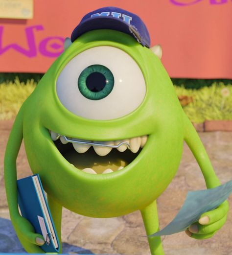 Mike Wazowski Aesthetic, Mike Wazowski, Monsters University, Monster University, Monsters Inc, Little Monsters, Spice Girls, Disney Pixar, Pixar