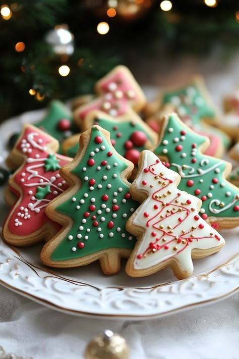 Gingerbread Cookie Decorating Ideas, Ginger Bread Ideas, Christmas Cookies Aesthetic, Christmas Sugar Cookie Designs, Christmas Cookies Decorating, Xmas Cookies Recipes, Merry Crisis, Xmas Aesthetic, Cookie Drawing