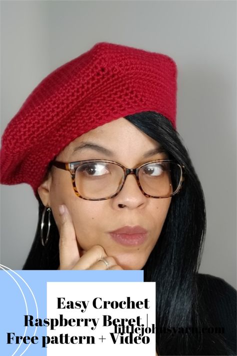 How To Crochet A Beret, Beret Pattern Crochet, Crochet Beret Hat Free Pattern, Crochet Barret Hat, Crochet Beret Free Pattern Easy, Beret Crochet Pattern Free, Crochet Beret Free Pattern, Crochet Beret Hat, Crochet Baby Booties Free Pattern