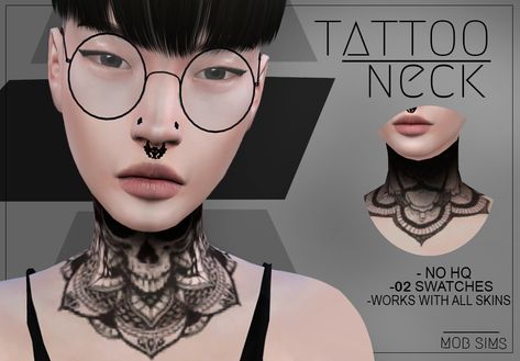 love 4 cc finds — mobsims4: Tattoo Neck  Permitted to random ... Sims 4 Body Modification, Sims 4 Alien Tattoo Cc, The Sims 4 Cc Neck Tattoo, Sims 4 Head Tattoo, Sims 4 Male Tattoos Neck, The Sims 4 Neck Tattoo, Sims 4 Cc Star Tattoo, Sims4 Neck Tattoo, Sims 4 Cctattoos