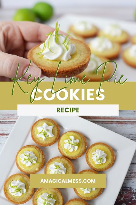 Key Lime Bites, Key Lime Pie Cookies, Key Lime Cookie Recipe, Homemade Sugar Cookie Dough, Buckeye Cookies, Cherry Pie Cookies, Key Lime Cookies, Soft Sugar Cookie, Key Lime Pie Easy