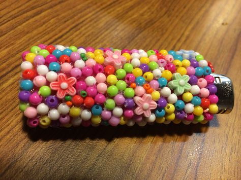 Kandi Lighter Holder, Scene Kandi, Lighter Holder, Kandi Patterns, Pony Beads, Light Holder, Beaded Bracelets, Beads, Pattern