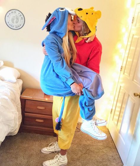 Couple Halloween Costumes Onsie, Matching Onsies Couple Halloween, Couples Onesies Halloween, Onsie Couples Costumes, Matching Onsies Couple, Matching Onesies For Couples, Couples Onesies, Halloween Costume Onesie, Savannah Labrant