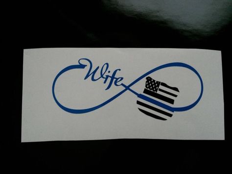 Police Wife Tattoo, Police Tattoo, Cop Wife, Police Officer Wife, Paducah Kentucky, Police Wife Life, Wife Tattoo, Police Wife, Yeti Decals