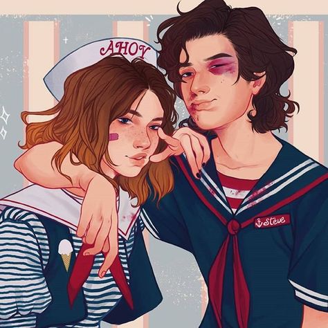 Steve And Robin, Scoops Ahoy, Akali League Of Legends, Arte Do Kawaii, Stranger Things Poster, Stranger Danger, Stranger Things Steve, Stranger Things Have Happened, Stranger Things Art