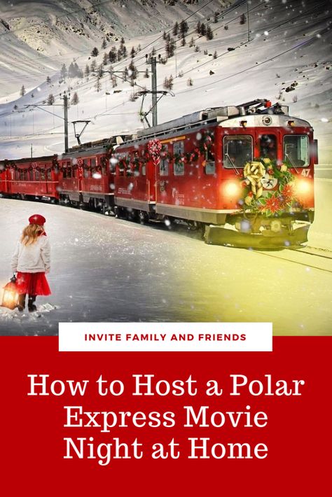 How to Host a Polar Express Movie Night at Home Polar Express At Home, Polar Express Night At Home, Polar Express Movie Night, Polar Express Christmas Party, Disney Movie Night Food, Polar Express Theme, Polar Express Movie, Ski Weekend, Movie Night At Home