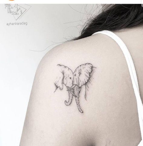 Small Tiny Tattoos, Elephants Tattoo, Cute Elephant Tattoo, Mum Tattoo, Elephant Tattoo Design, Tattoos For Girls, Small Girl Tattoos, Mother Tattoos, Elephant Tattoo