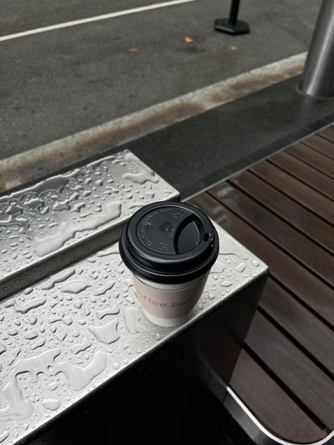 Rainy Coffee Shop Aesthetic, Rainy Coffee Shop, Rainy Day Coffee Shop, Coffee Run Aesthetic, Aesthetic Raining, Rainy Coffee, Rainy Day Coffee, Run Aesthetic, Photo Of Coffee