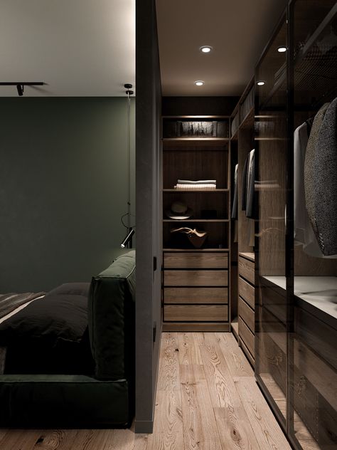 Behance 上的 #WM200 Minimal Closet Room, Narrow Closet Design, Bedroom Divider, Minimal Closet, Closet Design Layout, Luxury Closets Design, Luxury Bedroom Master, Small Room Design, Room Design Bedroom