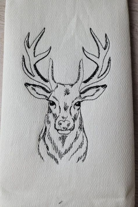 Deer Head Sketch, Cool Line Art Drawings, Deer Drawing Sketches, Buck Drawing, Deer Head Drawing, Totem Pole Drawing, Deer Line Art, Stag Illustration, Country Drawings