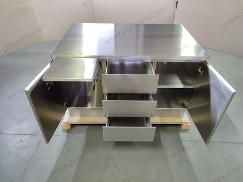 ❤️ kitchen island made from sae-304 grade stainless steel ❤️ 10% discount for our facebook group members ❤️ we accept returns because we are sure about our quality ❤️ no weak wooden parts, laminate, chipboard, formaldehyde ❤️ water-proof ❤️ heat resistant ❤️ used for indoor and outdoor ❤️ more than 25 colors are available for cabinet doors ❤️ no assembly required Mixer Cabinet, Mixer Lift, Stainless Steel Kitchen Island, Metal Island, Stainless Steel Island, Stainless Steel Counters, Stainless Kitchen, Mantle Piece, Furniture Finishes