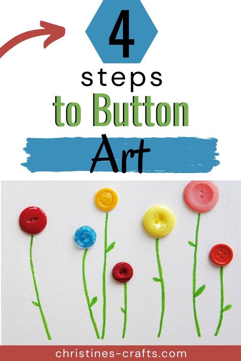 Create your own wall art with buttons today. Super easy and this video tutorial and step by step instructions will show you how. Get creative! Use them for cards and gift tags too! Christmas Button Art On Canvas, Button Art Projects Free Pattern, Art With Buttons, Button Art On Canvas, Button Wall Art, Button Pictures, Button Art Projects, Make Your Own Buttons, Button Canvas