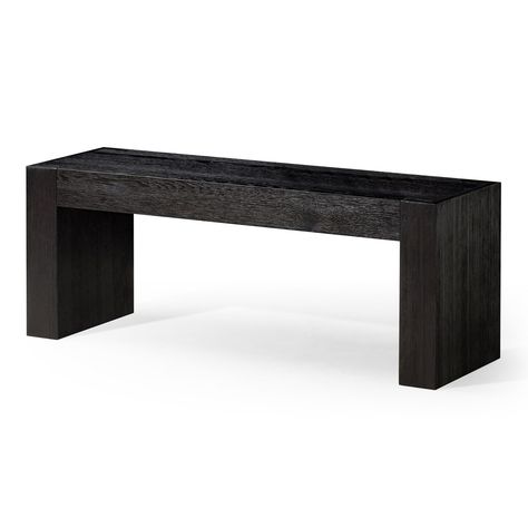 This bold beauty is prepared to make a style statement. Our Zeno Wooden Bench is the versatile piece your décor has been looking for. Perfectly at home in your bedroom at the foot of your bed, in your foyer as a seat to slip off your shoes, or pull it up at your dining room table when you need to accommodate a larger crowd— this modern wood bench fulfills its purpose in any location. Its hand-crafted detail and naturally neutral wood stain complement any aesthetic, and you’ll swoon over its simp Modern Wood Bench, Rustic Wooden Bench, Wall Bench, Sitting Bench, Entry Bench, Modern Dining Room Tables, Wooden Bench, Wood Stain, Wood Bench