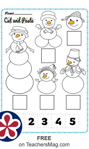 Kids Work, Snow Worksheets Preschool, Winter Theme Worksheets Preschool, Snowflake Math Preschool, Prek Winter Math Activities, Snowflake Matching Free Printable, Snowmen Activities, Preschool Crafts Fall, Winter Activities Preschool